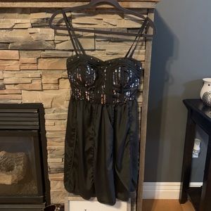 American Eagle Sequin Grey Party Dress